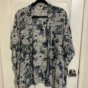 LOFT Outlet Floral Open Kimono Cardigan